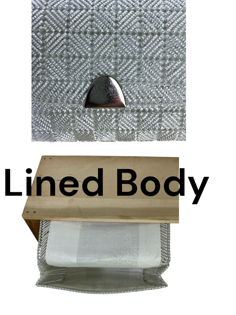 Silver Sparkly Evening Bag Clutch Reflective Metallic Flap Closure Vintage 90’s - Picture 6 of 13